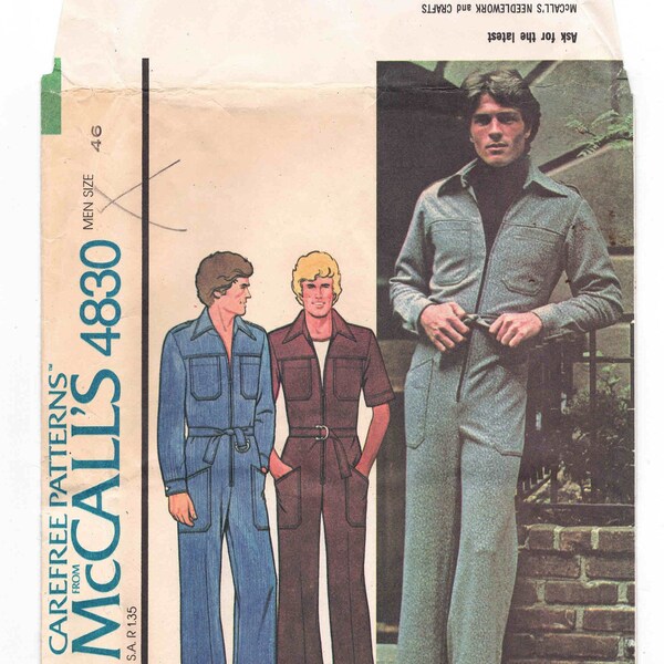 Mens Jumpsuit Pattern - Etsy