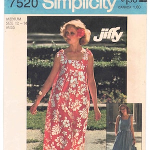 70s Sundress Sewing Pattern: Jiffy Simplicity 7520, Medium/Large