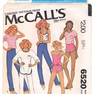 May include: A sewing pattern for a women's top and pants. The pattern is from McCall's and is for size 10, bust 32 1/2. The pattern is for stretch knits only. The pattern is $2.00.
