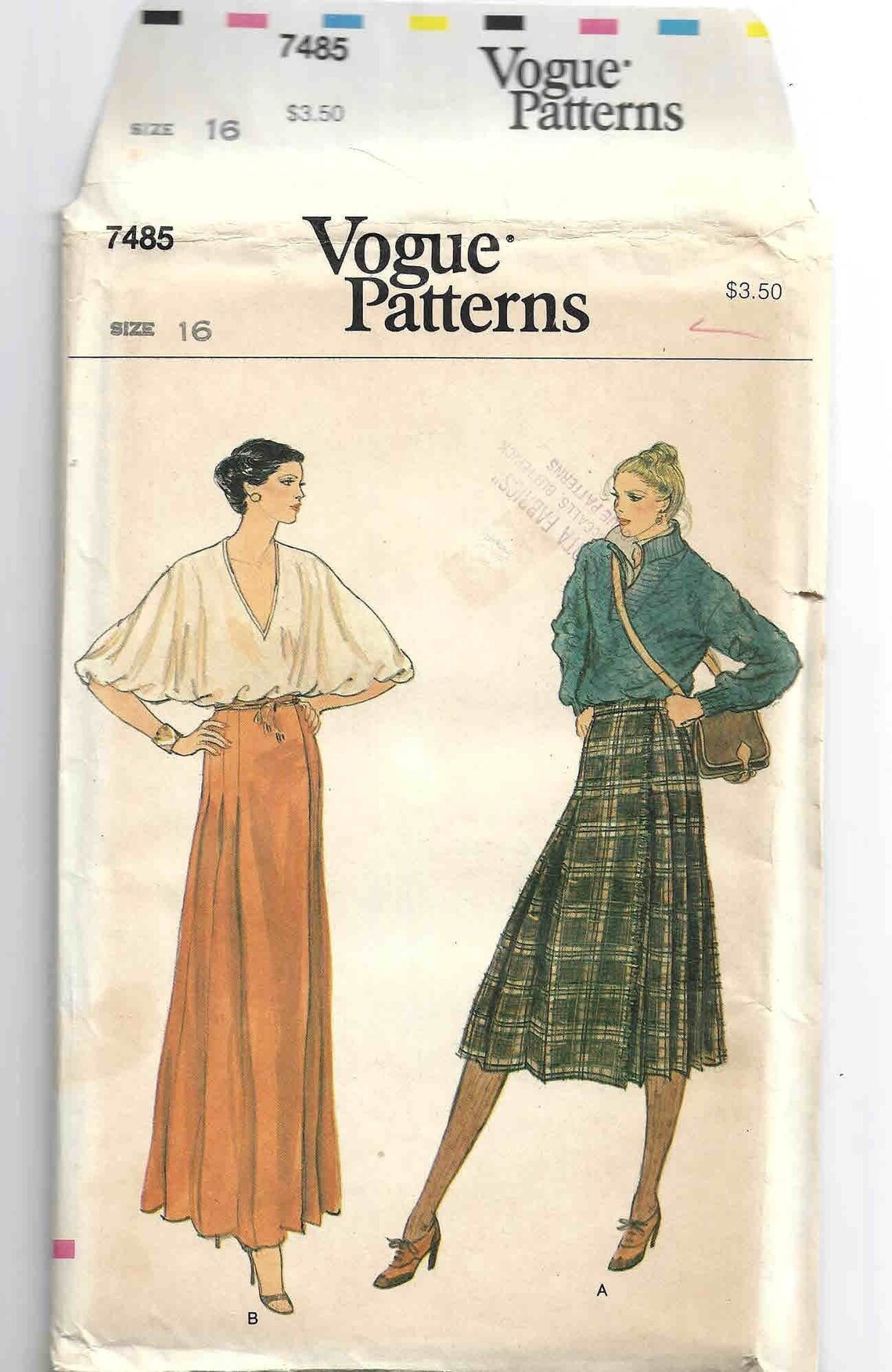 Vintage Vogue 70s Maxi Skirt or Kilt Skirt Pattern 7485 Size | Etsy