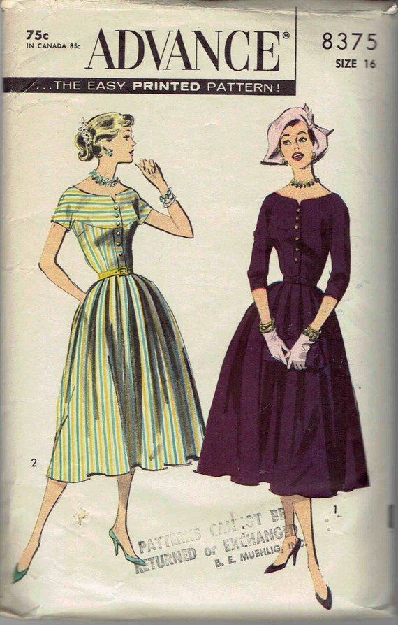 1950s fit and flare dress