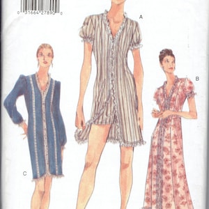 Vogue Fitted, Straight or Flared Dress in Two Lengths and Contour Waist Shorts Pattern 9873. Uncut Sizes 8-12 Bust 31.5-34 inches.