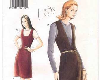 90s Vogue Jumper & Knit Top Pattern 9311 Sizes 6-10 Bust 30.5-32.5. Deep V or U Neck A-Line Jumper and Long or Short Sleeve T-Shirt.
