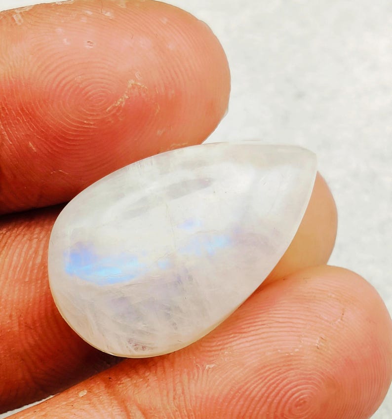 White Rainbow Gemstone, Badam Shape Cut Loose Stone for Jewelry Making ...