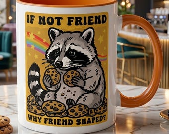 Mugg för tvättbjörnsälskare, kopp formad som en panda, rolig kaffemugg med djurmotiv, udda kontorsinredning, present till kollega, sarkastisk humorpresent