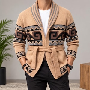 Geometric Cardigan - Etsy