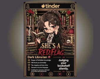 Kawaii Goth Coloring Book PDF | Creepy Kawaii Villain Dating Profile Coloring Pages | Dark Romance BookTok Gift