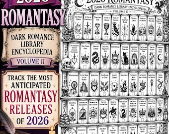 2026 Romantasy Reading Tracker | Dark Romance Bookshelf Coloring Page Vol II | Bookshelf Tracker | TBR Poster | BookTok Gift