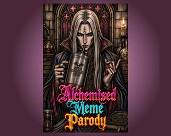 Gothic Fantasy Coloring Book PDF | Alchemised Dark Romance Chibi Girls | Printable Pages for Adults