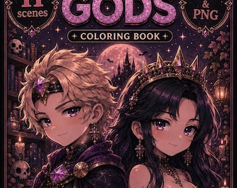 Spooky Cute Mythology Coloring Pages PDF | Gothic Gods Dating Profile