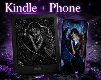 ACOTAR Inspired Kindle Lock Screen | Dark Romance Phone Wallpaper (MOBI PNG)