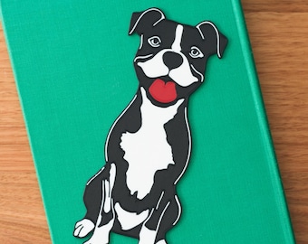 Staffy Bookmark - Staffordshire Bull Terrier Dog Gift - Double Sided 3D Printed Bookmark - Book Lover Gift - Dog Lover Keepsake