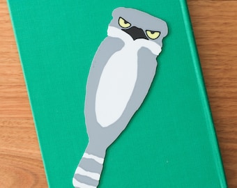 Owl Bookmark - Double Sided 3D Printed - Tawny Frogmouth Australian Bird Gift for Book Lovers