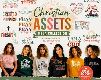 Christian PNG Mega Bundle, Faith Based Clipart (Digital Download)