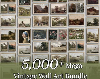 5000+ Vintage Art Prints MEGA Bundle: Rustic Farmhouse Decor (Digital Download)