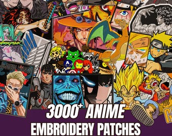 3000+ Anime Embroidery Patches Mega Bundle (Digital Download)