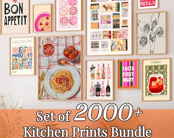 2000+ Kitchen Art Prints Mega Bundle: Vintage, Coffee, Bar (JPEG & PDF Digital Download)
