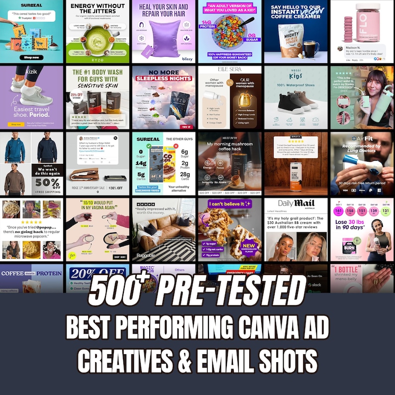 Canva-annonsmaterial och e-postmallar Megapaket (PLR/MRR) bild 1
