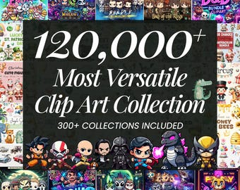 120k+ Mega Clip Art Bundle: Versatile PNG SVG Designs (Digital Download)