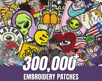 300k Mega Patch Embroidery Designs: Mega Bundle (Digital Download)