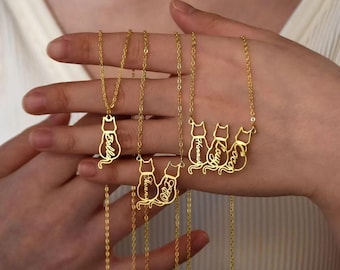 Collar con nombre personalizado para gato, joyería con escritura personalizada, oferta directa de fábrica.