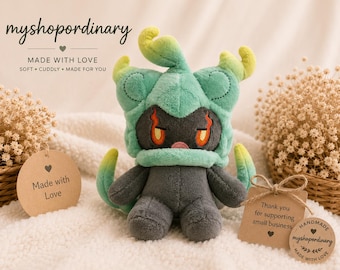 Spooky Cute Marshadow Plush Toy – Ghost Inspired Plushie