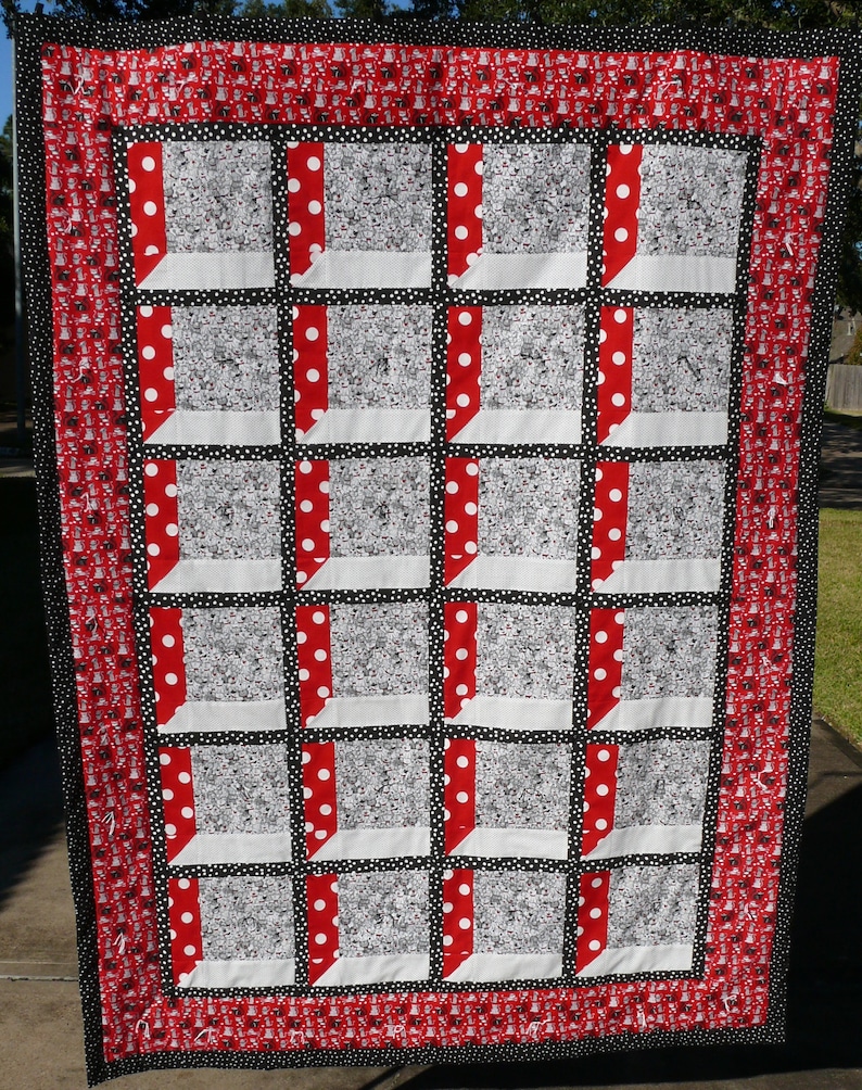 Cats in the Attic Handmade Quilt Attic Windows pattern in Etsy