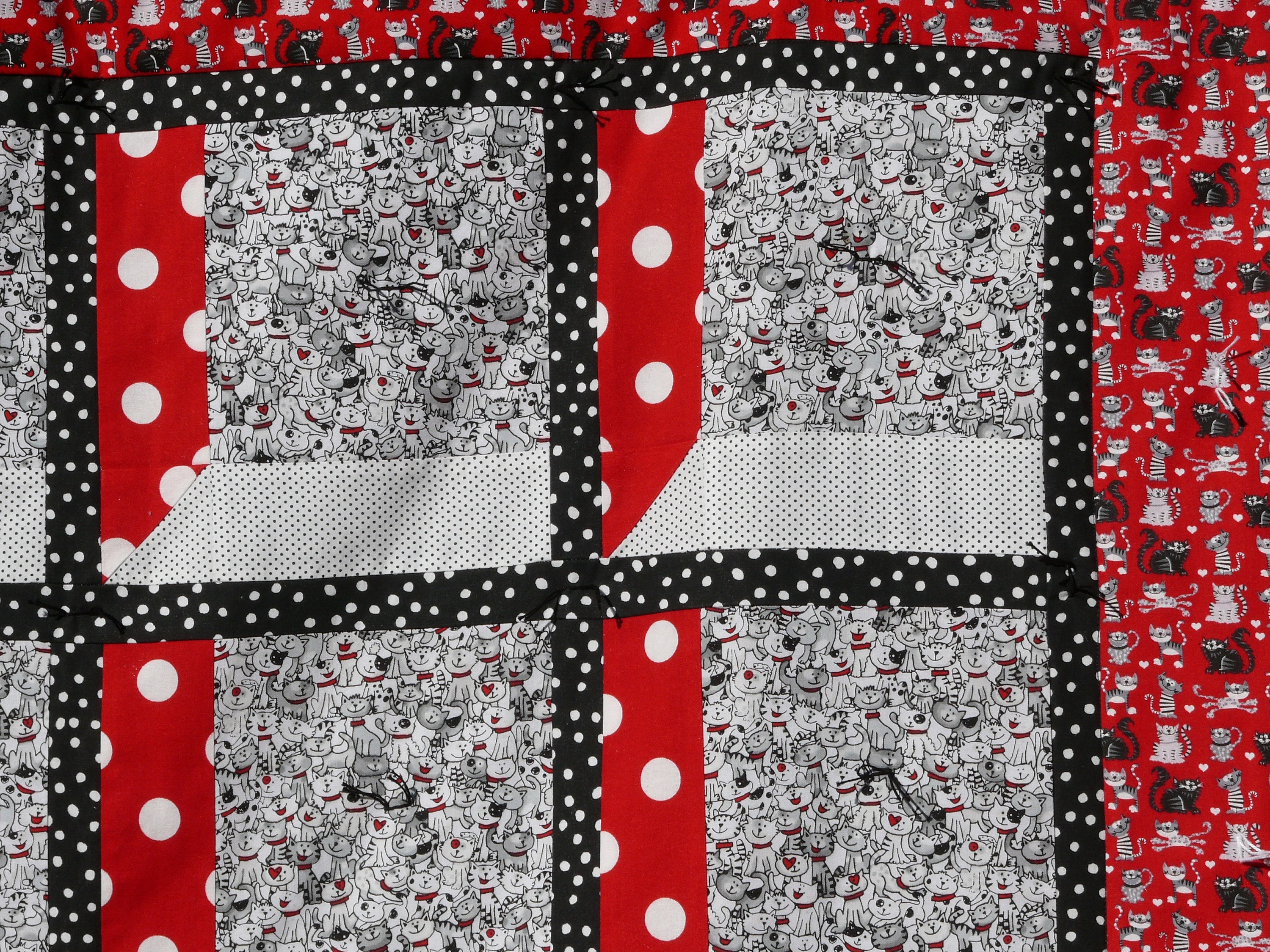 Cats in the Attic Handmade Quilt Attic Windows pattern in Etsy