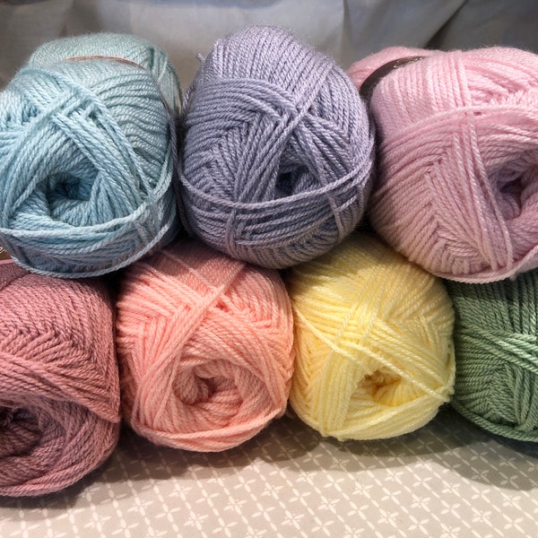 Stylecraft Special DK Acrylic Yarn pack of Pastel Rainbow Colours