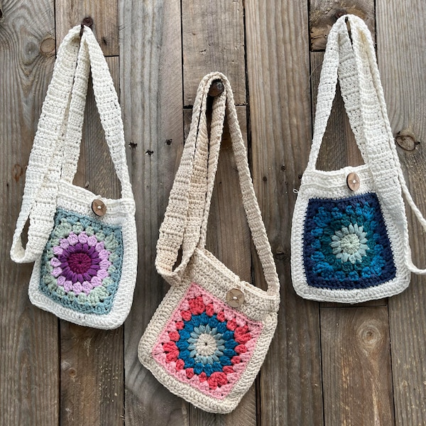 Sunburst cross-body crochet bag kit