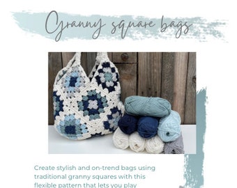 PDF Crochet Pattern Granny Square Bag