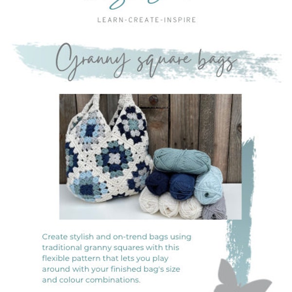 PDF Crochet Pattern Granny Square Bag