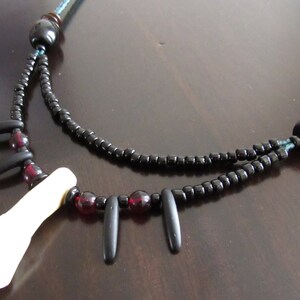 Bone Pendant Beaded Necklace