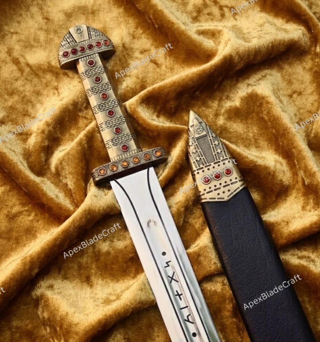Viking Ritual Sword Viking Sword Replica Inspired by Ragnar – Medieval Norse Display Piece ...