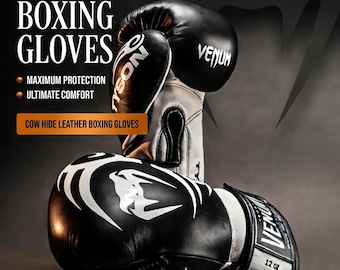 Guanti da boxe professionali in vera pelle bovina, realizzati a mano per sparring e allenamento, per uomo e donna, equipaggiamento sportivo personalizzato per sport da combattimento.