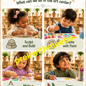 Carteles con las expectativas del centro preescolar inspirado en la metodología Reggio Emilia / Material visual para el aula de preescolar