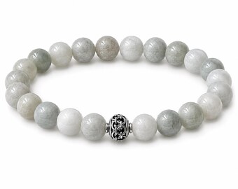 Armband aus natürlicher grüner Jade, 8 mm