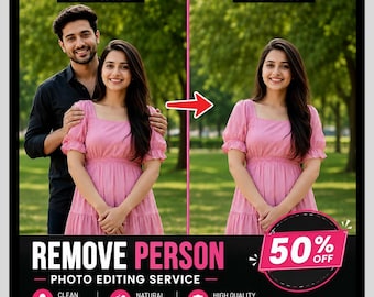 Remove People from Photo, Photoshop Service, Person Removal, Edit Out Unwanted Person, Photo Manipulation, photo editing, Fast 24h Delivery,