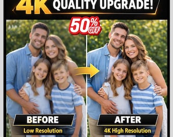 Unblur Photo Service, Sharpen & Fix Blurry Image, Enhance Old Photos, Upscale Resolution, Retouch Pictures, Photo enhancement ,Same Day Edit