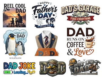 Father's Day PNG Bundle, Fatherhood Quotes,Best Dad Ever, Father's Day Gift,Cool Dads club, Dad Life PNG,Dad Shirt Printable Designs
