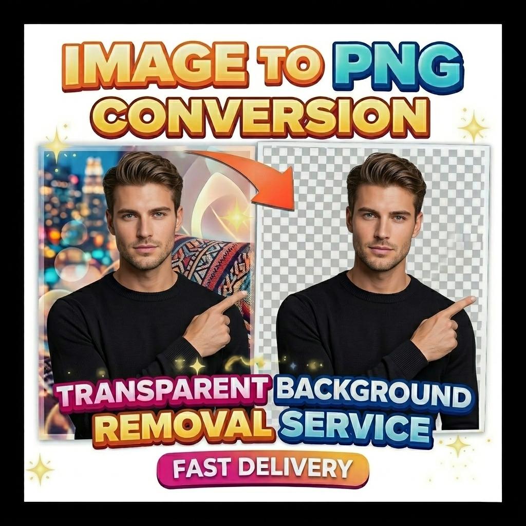 Image to PNG Conversion, Photoshop Service, Transparent Background ...