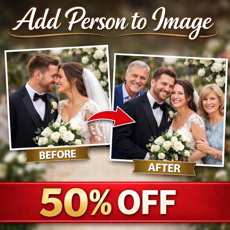 Add Person to Photo, Combine Family Photo Merge, Realistic Merge of ...