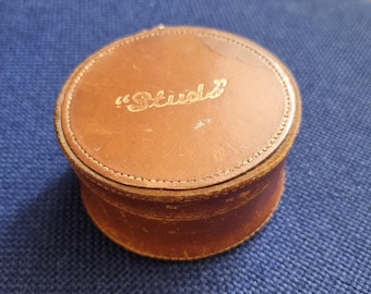 Vintage leather Stud Box