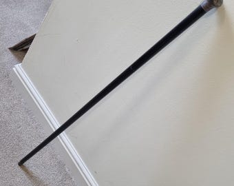 Vintage Gentlemen's Silver Top Black Evening Cane
