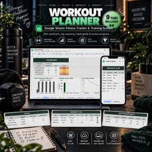 Workout Planner Template Google Sheets : Planner to Organize My Workouts