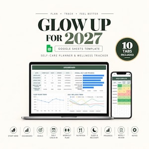 Glow Up Planner Template : Planner to Make a Glow Up