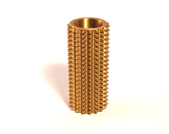 3D Printed Spikey Roller, Gold PLA Tactile Sensory Toy, Stress Relief Fidget Tool