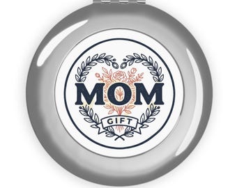 花柄エンブレム付きママ用コンパクトミラー｜ヴィンテージスタイルの旅行記念品