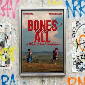 Bones and All Movie Classic Film Poster | HD Canvas Print | Vintage Movie Art | Living Room Decor | Unframed Gift Poster