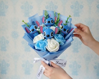 Disney Stitch Plush Flower Bouquet –Kawaii Gift (35cm)